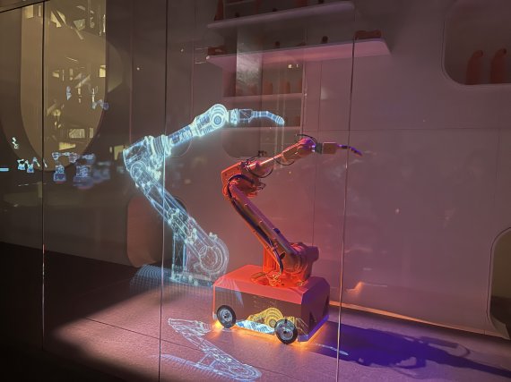 에릭슨이 시뮬레이션한 스마트팩토리 모습. 사진=김미희 기자