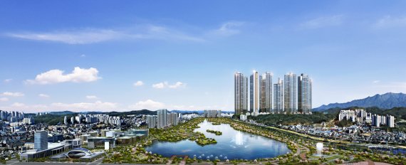 원주 동광뷰웰 레이크포레 항공 조감도