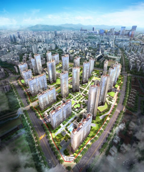 세종 가락마을 6단지, 7단지 중흥S-클래스 프라디움 광역조감도