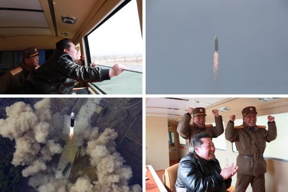 북한 노동당 기관지 노동신문은 25일 김정은의 직접적인 지도에 따라 전날인 24일 신형 대륙간탄도미사일(ICBM) '화성포-17'형 시험발사 했다고 전했다. 사진=노동신문 캡처