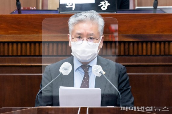 홍원길 김포시의원 5분 자유발언. 사진제공=김포시의회