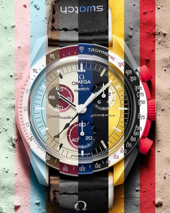 오메가와 스와치가 협업해 만든 시계 '문스와치' (스와치그룹코리아 제공)2022.3.27/뉴스1