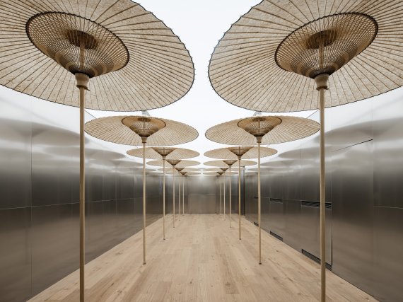 써밋갤러리에 전시된 지우산. (대우건설 제공) © 뉴스1