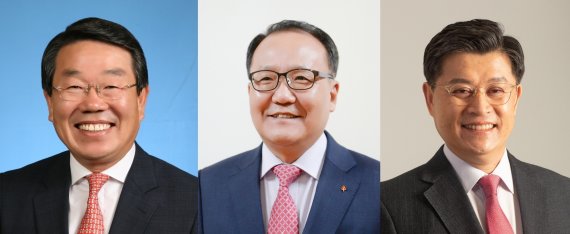 충북 음성군수 선거 예비후보. 왼쪽부터 이기동 전 충북도의회 의장, 구자평 전 금왕읍장, 임택수 전 청주시 부시장.© 뉴스1