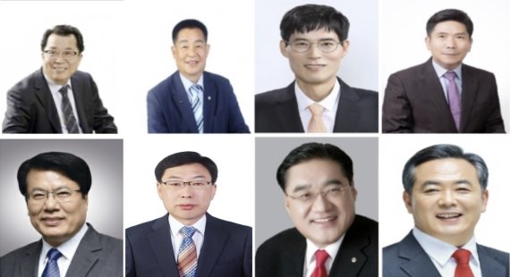 왼쪽 상단부터 시계방향으로 이상천, 이두희, 김달성, 김창규, 이찬구, 최명현, 여동식, 이근규.© 뉴스1