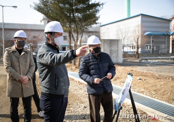 김광철 연천군수 북방물류 거점도시 도약 현장점검. 사진제공=연천군