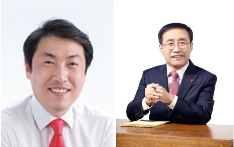 국민의힘 단양군수 선거 김광표 예비후보(왼쪽)와 김문근 예비후보.© 뉴스1