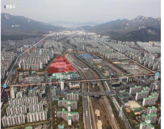 [세종=뉴시스] 서울 창동역 인근 음악공연 전문시설 '서울 아레나 복합시설' 부지. (사진=기획재정부 제공) *재판매 및 DB 금지