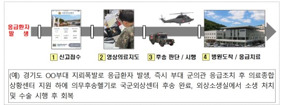 군 응급환자 발생 대응체계. 사진=국방부 제공