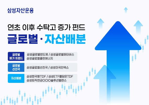 삼성운용, 연초 이후&nbsp;‘글로벌 펀드 ∙ 자산배분 펀드’에 뭉칫돈&nbsp;