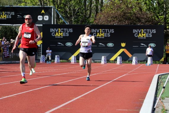 육상 100m에서 동메달을 획득한 서원배 선수. 사진은 대한민국상이군경체육회 문헌규 사무처장 제공. © 뉴스1