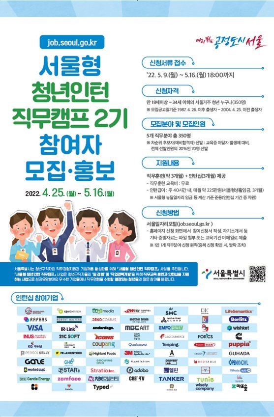 서울시,&nbsp;69개 글로벌기업·스타트업서 일할&nbsp;청년 350명 모집