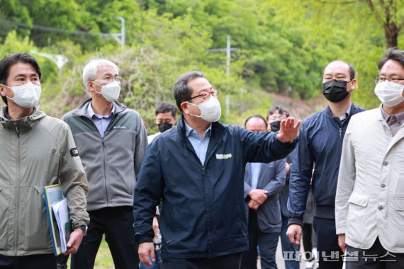 조광한 남양주시장 29일 청학밸리리조트 개장 전 중간점검. 사진제공=남양주시