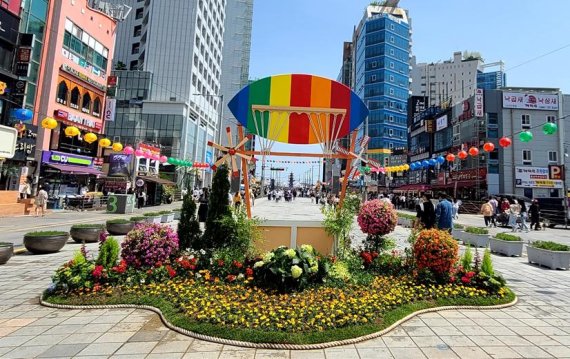 부산 해운대구 구남로꽃축제의 모습. 해운대구 제공