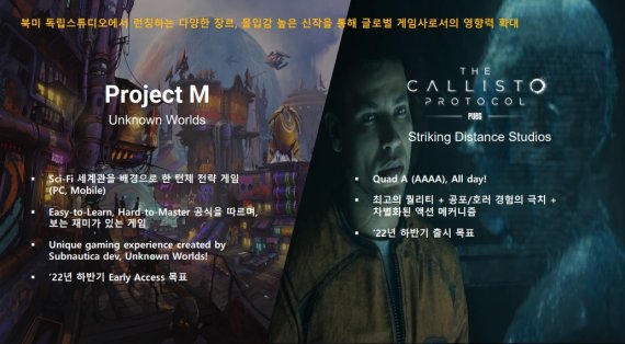 올해 하반기 출시 예정인 크래프톤 신작 2종(크래프톤 IR 자료 갈무리)© 뉴스1