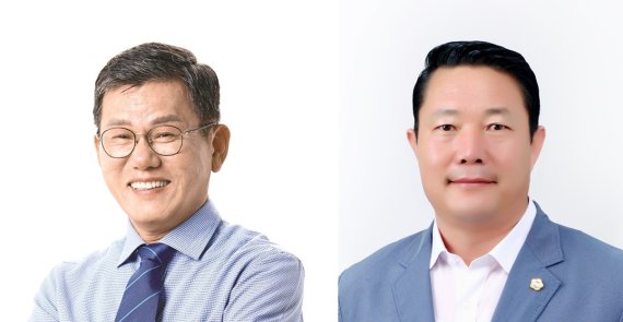 전북 순창군수 선거에 출마한 최기환 더불어민주당 후보(왼쪽)와 최영일 무소속 후보(오른쪽)./© 뉴스1