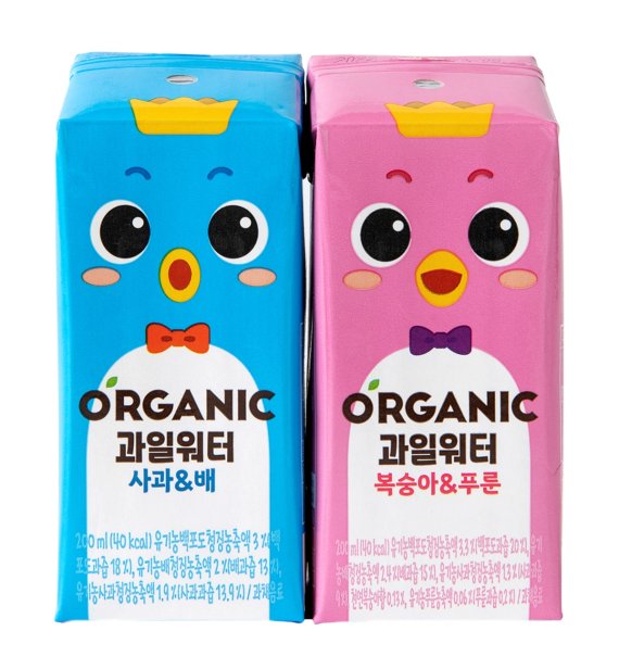 롯데칠성, 어린이음료 '오'가닉 과일워터' 2종 출시