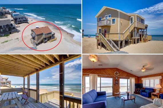 [서울=뉴시스] 지난 10일(현지시간) 미국 노스캐롤라이나의 아우터 뱅크스 로단스 해안가에서 파도에 휩쓸려 부서진 캘리포니아 부동산 중개인 랠프 패트리첼리(57) 별장의 2년 전 모습이다. (사진=NC12 부동산 홈페이지 갈무리) 2022.05.17. *재판매 및 DB 금지