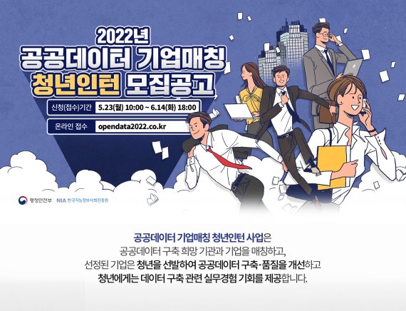 공공데이터 기업연계 청년인턴 모집(행안부 제공).© 뉴스1