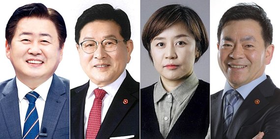 [제주=뉴시스] 사진 왼쪽부터 오영훈 더불어민주당 제주도지사 후보, 허향진 국민의힘 제주도지사 후보, 부순정 녹색당 제주도지사 후보, 무소속 박찬식 제주도지사 후보. *재판매 및 DB 금지