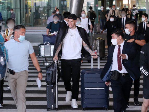 브라질 축구대표팀의 골키퍼 에데르송(맨체스터 시티)/뉴스1 © News1 김진환 기자
