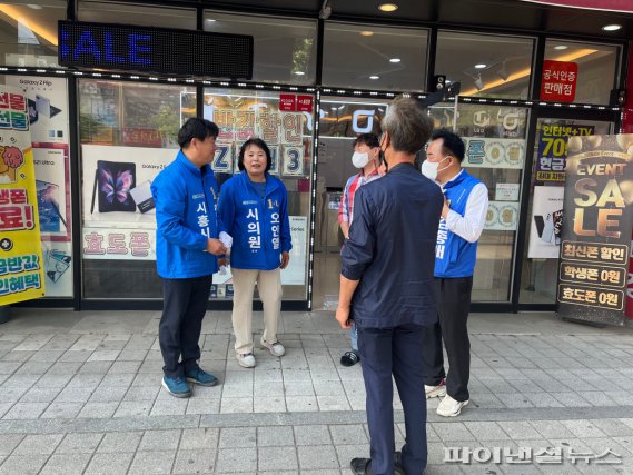 임병택 더불어민주당 시흥시장 후보 28일 시흥 남북 횡단 주말유세. 사진제공=임병택 후보 캠프