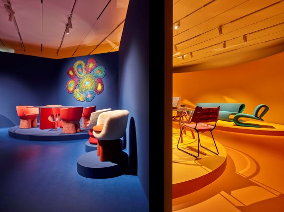 [서울=뉴시스]루이 비통 오브제 노마드 전시 전경