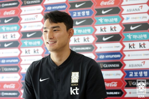 [서울=뉴시스]벤투호 첫 발탁 조유민. (사진=대한축구협회 제공)