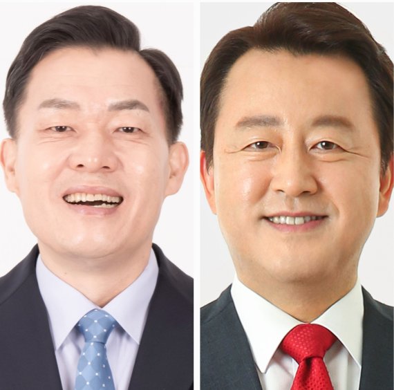 이재준 더불어민주당 수원시장 후보(왼쪽)와 김용남 국민의힘 수원시장 후보. © 뉴스1