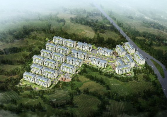 [아주 더 하이클래스 제주 단지 조감도]