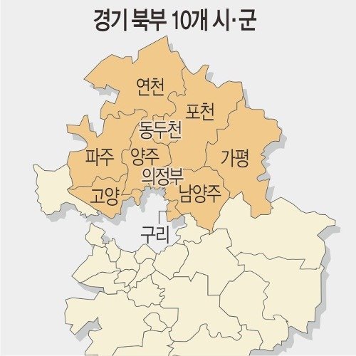 30년 넘게 이어진 경기도 분도에 대한 구상도, 경기북부 10개 지자체가 포함돼 있다.