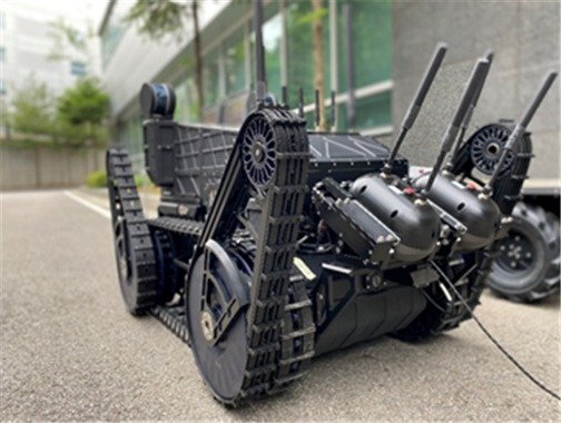 ADD가 개발한 자율터널탐사로봇. 사진=국방과학연구소 제공