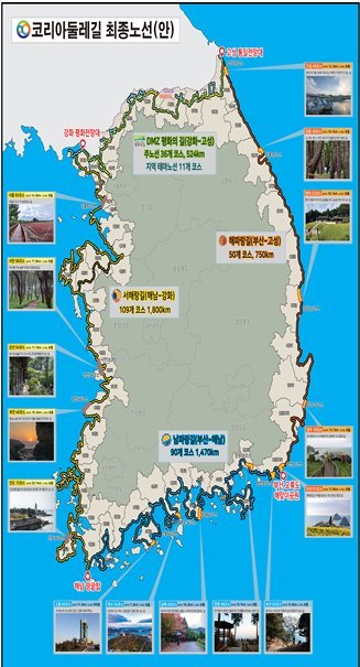 코리아둘레길 최종노선안