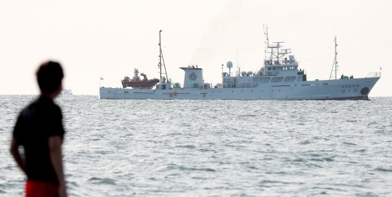북한 해상에서 총격을 맞고 숨진 해양수산부 서해어업관리단 공무원이 탑승했던 어업지도선 ‘무궁화 10호’ /뉴스1