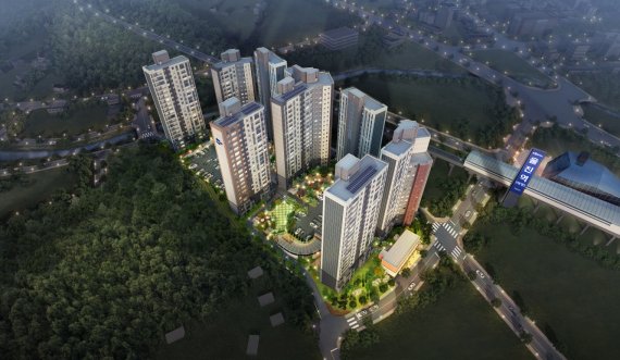 [울진역 센트럴 두산위브 석경 조감도]