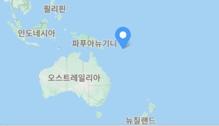 솔로몬 제도 위치도 - 네이버 지도 갈무리