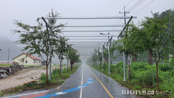 민선8기 가평군수직 인수위원회 북한강 자전거길 태양광발전 사업 문제제기. 사진제공=민선8기 가평군수직 인수위