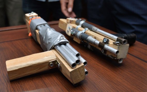 오패산터널 총격 사건에 사용된 사제총기.뉴시스