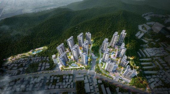 [한화 포레나 대전월평공원 조감도]