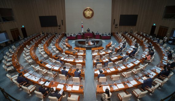 27일 서울 여의도 국회에서 예산결산특별위원회 전체회의가 열리고 있다. 사진=박범준 기자