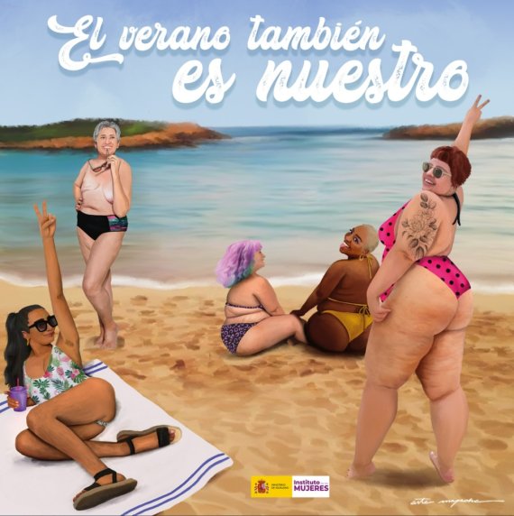 스페인 양성평등부의 바다 캠페인 화제 "겨털 있어도..."