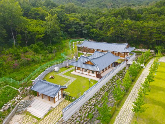 드론으로 바라본 한옥호텔 우비정 전경ⓒ 뉴스1