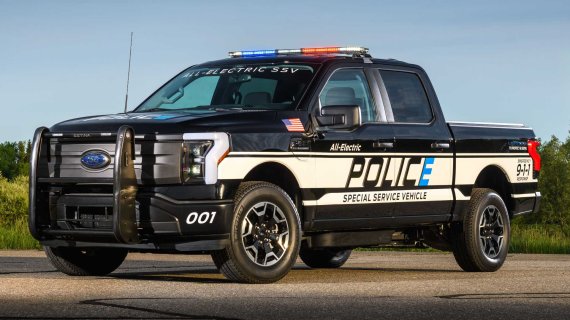 포드가 내년부터 미국 경찰에 공급하는 전기차 'F-150 라이트닝 프로 SSV'. 해당 차량에는 SK온 배터리가 탑재된다. 포드 제공
