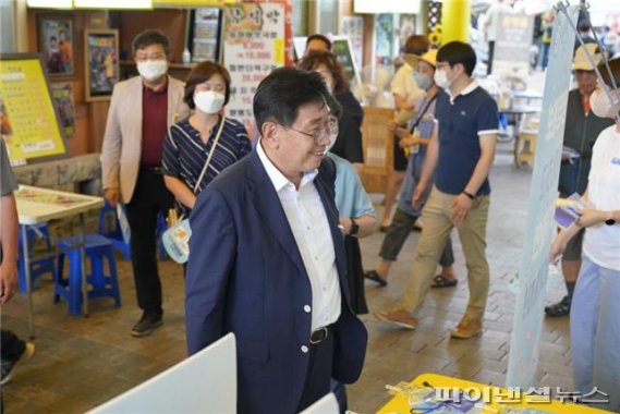배달특급 양평 홍보방문…전진선 양평군수 격려