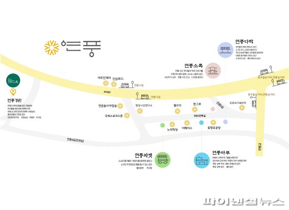 파주시 용주골 창조문화밸리 프로젝트 EBS 연풍길 연풍길 지도. 사진제공=파주시