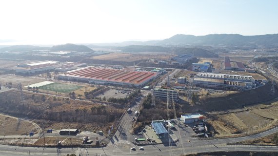 산업통상자원부의 '전기차용 폐배터리 재사용 산업화 기술 개발'사업을 진행하게 될 충남 보령 관창산업단지 전경. 충남도 제공