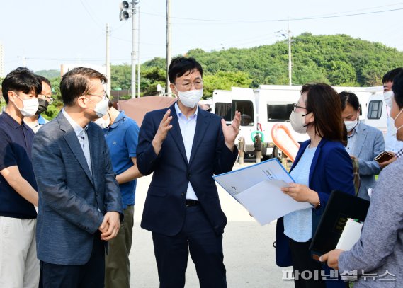 이민근 안산시장 대부도 주요 사업현장 점검. 사진제공=안산시