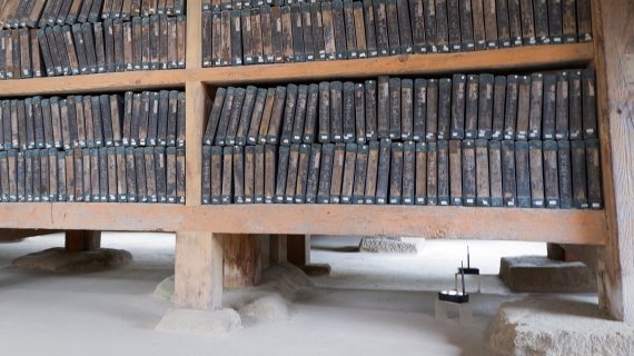 바닥에 놓인 풍향·풍속 측정기ⓒ 뉴스1