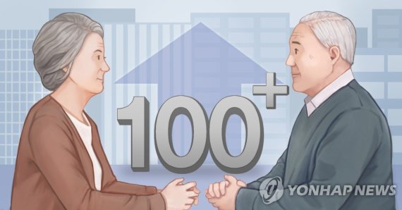 100세 이상 인구 (PG) [홍소영 제작] 일러스트