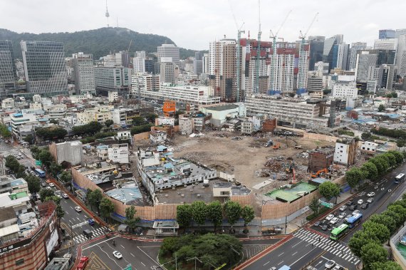 사진은 1일 서울 종로구 세운재정비촉진지구 4구역 일대 모습. 2022.8.1/뉴스1 ⓒ News1 민경석 기자 /사진=뉴스1